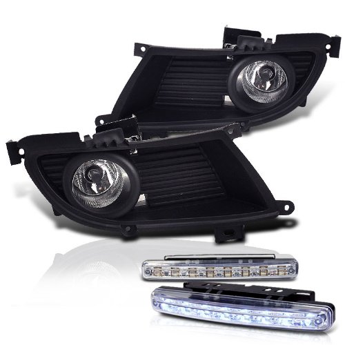 Eautolight MITSUBISHI LANCER OZ RALLIART ES SE SPORT WAGON 4 DOOR CLEAR FOG LIGHTS + DRL LED BUMPER LIGHT