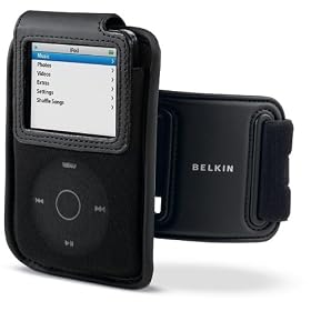 Belkin Sports Holster and Armband for iPod video - Holster bag for digital player - microfibre - black - iPod with video (5G)