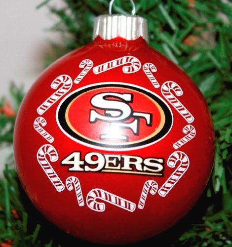 San Francisco 49ers NFL Traditional Round Glass Ornament San Francisco 49ers NFL Traditional Round Glass Ornament