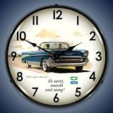 1957 Chevy Bel Air Convertible Lighted Wall Clock
