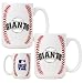 San Francisco Giants MLB 2pc Ceramic Gameball Mug Set - Primary Logo