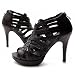 Ollio Womens Platforms Gladiator Ankle Straps High Heels Pumps Sandal Black Shoes