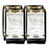 Cafe Halo House Natural Ground Coffee, 10-Ounce Bags (Pack of 4)