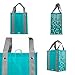 Simply Green Solutions Shimmer - Graphic Print Grommet Reinforced Reusable Grocery Tote Bags - Set of 4