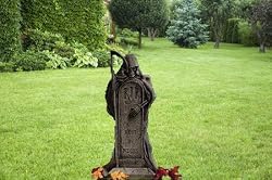Gothic grim reaper statue death tombstone sculpture New