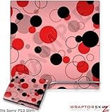 Sony PS3 Slim Skin - Lots of Dots Red on Pink