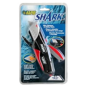 Rapid Tools RT00035 Shark Utility Knife with Wire Cutters and 5 Serrated Blades by Rapid Tools