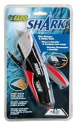 Rapid Tools RT00035 Shark Utility Knife with Wire Cutters and 5 Serrated Blades