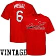 Mens St. Louis Cardinals #6 Stan "The Man" Musial Cooperstown Player Tshirt
