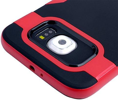 Galaxy S6 Case,Slow West Blade Series TPU + PC full wrap [Drop Protection][Heavy Duty][Wallet]- for Samsung Galaxy S6 Case (Red)