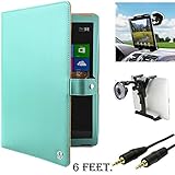 Microsoft Surface Pro 3 Case, PU Leather Portfolio Case, Surface Pro 3 Stand Folio Cover [Lightweight]   Auxiliary Cable   Windshield Car Mount