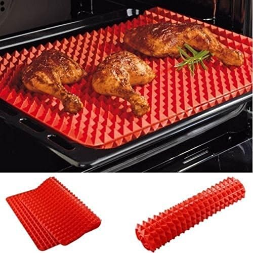 Red Silicone Non-stick Healthy Chef Baking Mat Nonstick Silicone Fat Free Baking Sheet Reusable Bakeware Cooking Baking Mat 16inch X 11inch X 1inch 1 Pcs