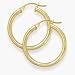 1 Inch Traditional Yellow Gold Hoop Earrings