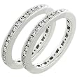 1.00ctw Diamond Channel Set Eternity Bands in 14k White Gold (SET OF 2)