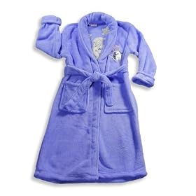 Kids Korner - Girls Fleece Penguin Robe, Lavender