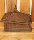 Cover art for  Wooven Wood Brown Box with Lid for Decoration or Storage