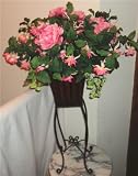 New Artificial Pink Peony Floral Stand Arrangement