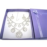 Deluxe Rhinestone Necklace & Earring Set (F) ~ Elegant Rhinestone Jewelry & Accessories ~ Great Gift Idea!