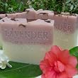 Provence French Lavender /Egyptian Geranium with Rose Clay, Crushed Flowers and Organic Shea Butter Soap)