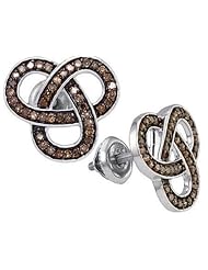 0.50CT COGNAC DIAMOND FASHION EARRING