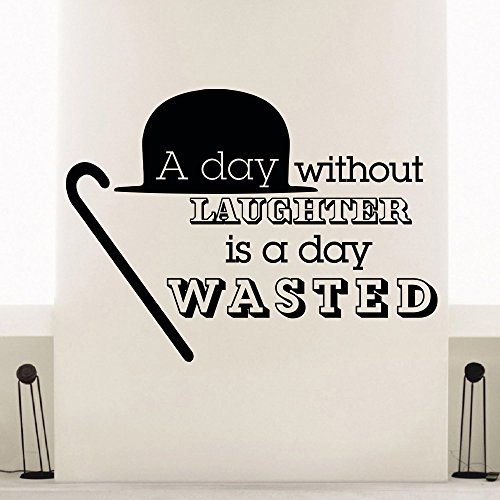Wall Decal Vinyl Sticker Quote a Day Without Laughter Is a Day Wasted Bedroom Decor Sb51