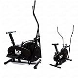 2-IN-1 ELLIPTICAL CROSS TRAINER & EXERCISE BIKE FITNESS CARDIO WORKOUT WITH SEAT