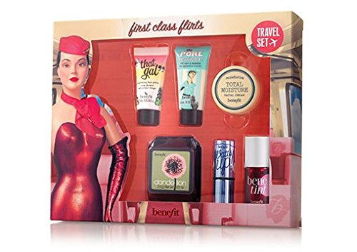 Benefit Cosmetics First Class Flirts Travel Set, 6 mini size Benefit products Boxed - Perfect for taking on airplane flights