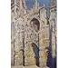 Claude Monet (Rouen Cathedral (The Portal and the tower-Romain at Staint shining sun, Poster - 13x19