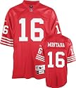 Joe Montana Red Reebok NFL 1990 Throwback Premier San Francisco 49ers Jersey - Medium