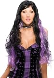 51hkEZjbftL. SL160  Fantasy Purple & Black Costume Wig