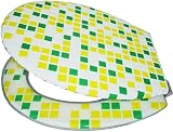 Puregadgets puregadgets the lemon and lime mosaic bathroom wc luxury toilet seat mos2