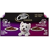 CESAR Canine Cuisine Variety Pack Filet Mignon & Porterhouse Steak Dog Food (Two 12-Count Cases)