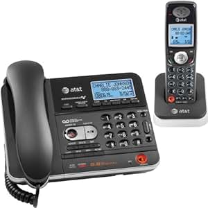 AT&T TL74108 5.8 DSS Corded/Cordless Answering System (Black)
