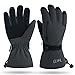MCTi Waterproof Mens Ski Gloves Winter Warm 3M Thinsulate Snowboard Snowmobile Cold Weather Gloves Grey Large