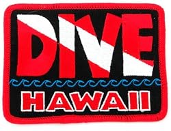 Dive Hawaii Patch Embroidered Iron On Scuba Diving Flag Emblem Souvenir
