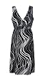 Spago Collection Black and White V Neck Maternity Evening Dress
