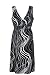 Spago Collection Black and White V Neck Maternity Evening Dress