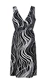 Spago Collection Black and White V Neck Maternity Evening Dress