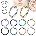 PiercedOff Spring Action Titanium Fake Nose Hoop - Various colors available