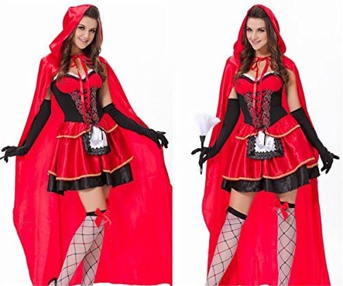 Women Sexy Little Red Riding Hood Adult Costume Fancy Dress Up Cosplay