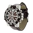 Geneva Platinum Genuine Leather Buckle Watch