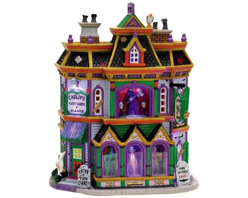 Lemax Spooky Town Carlofs Costumes & Masks Animated Building #75495 Lemax Spooky Town Carlofs Costumes & Masks Animated Building #75495