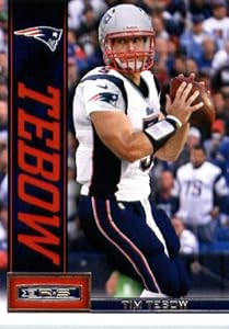 2013 Panini Rookies & Stars Football Card # 61 Tim Tebow New England Patriots ( IN PROTECTIVE SCREWDOWN DISPLAY CASE)