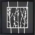 White Branches B Wall Art - 16x16"