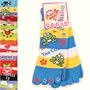 Girls Fun & Funky Fashion Stripe Toe Socks (Fits Ages/Sizes 7-14)