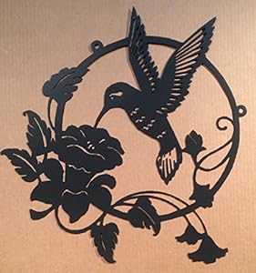 Amazon.com: Large Hummingbird Flower Metal Wall Art 0: Home & Kitchen