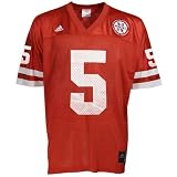 adidas Nebraska Cornhuskers #5 Scarlet Replica Football Jersey