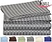 Full Striped Bed-Sheet-Set Grey - Brushed Velvety Microfiber -Luxurious, Comfortable, Breathable, Soft & Extremely Durable-Wrinkle, Fade & Stain Resistant - Hotel Quality By Utopia Bedding (Full, Grey)
