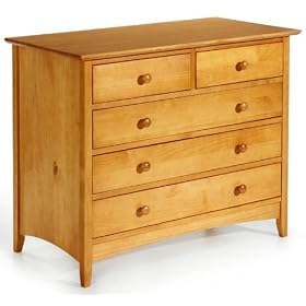 Hawthorne 37w Three plus two Drawer Chest, 31Hx37W, OAK by Home Decorators Collection