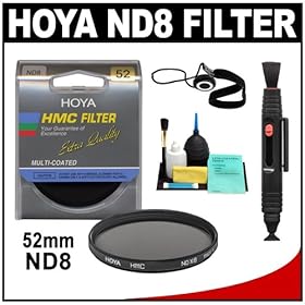 Hoya 52mm HMC ND8 Multi-Coated Neutral Density Filter + Accessory Kit for Canon, Nikon, Sony, Olympus & Pentax Lenses
